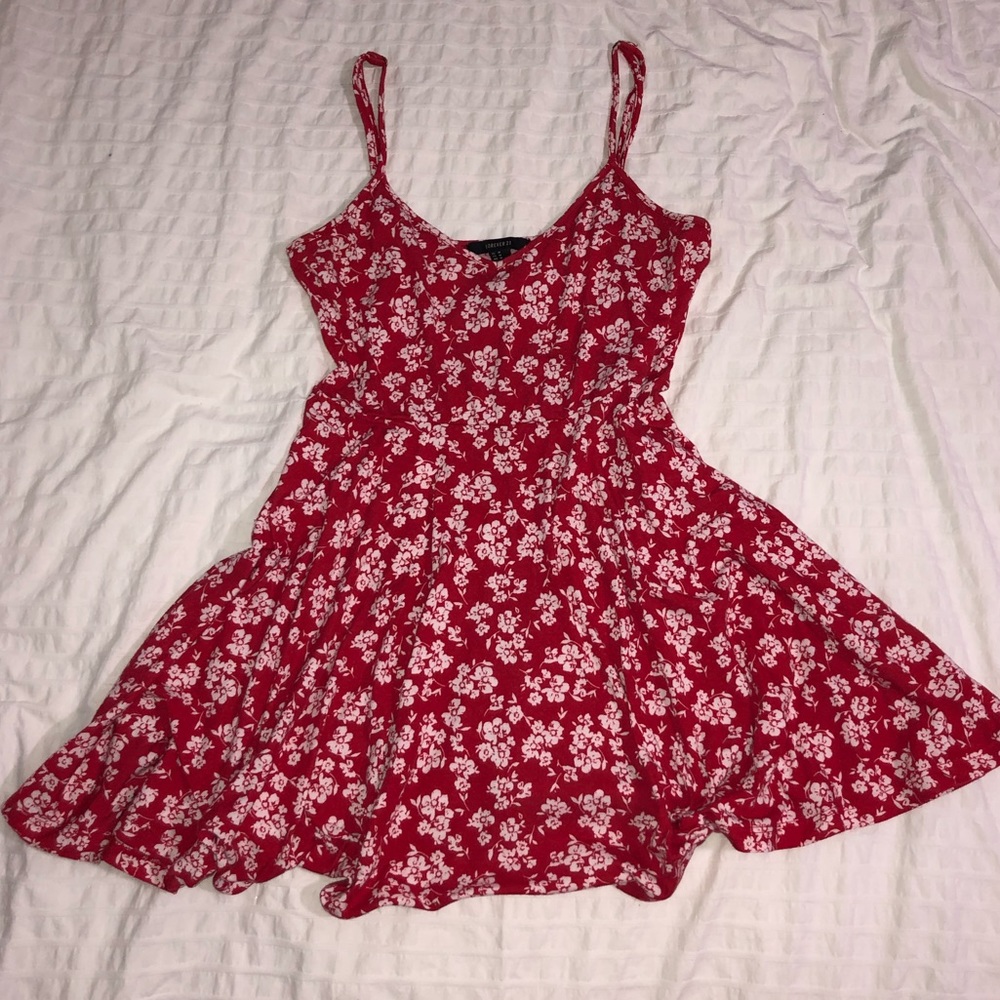 Red Floral Mini Sundress